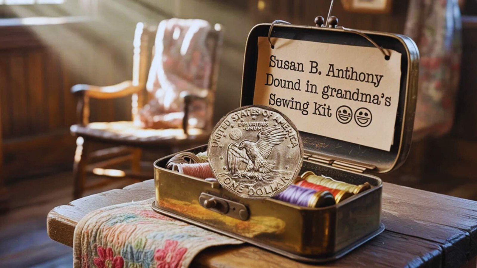 Grandma’s Sewing Kit Hides Susan B. Anthony Dollar Worth Fortune